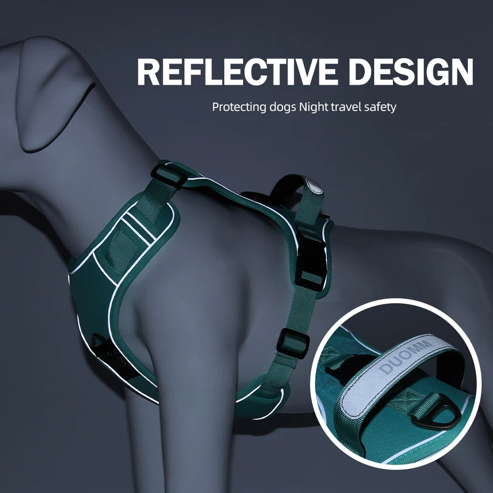 Reflective Dog Harness with AirTag Holder