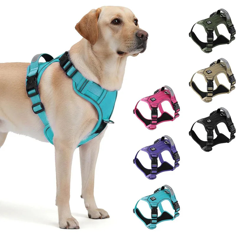 Reflective Dog Harness with AirTag Holder