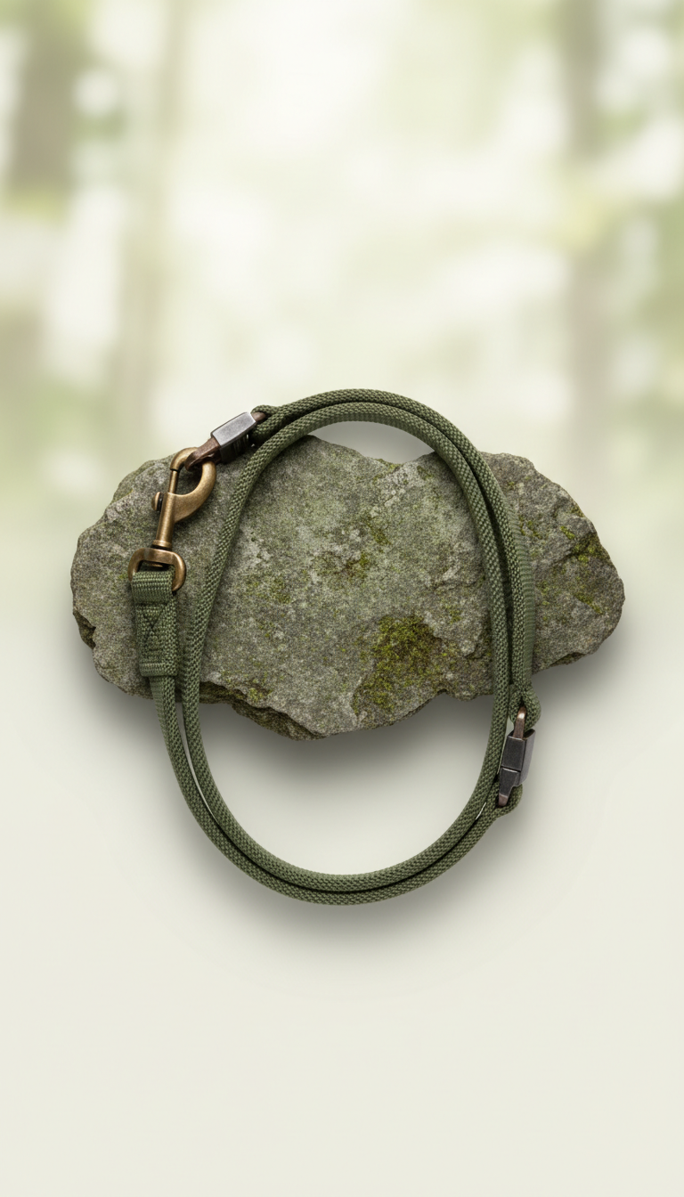 Minimalist Leash With Matte Black Hardware